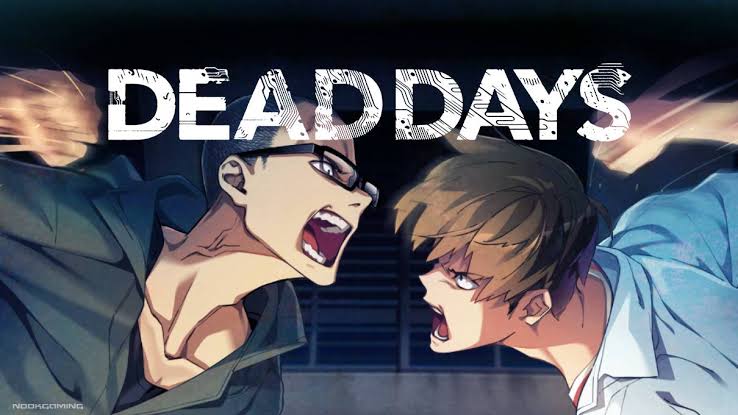 Banner de Dead Days: dois homens gritam frente a frente sob o título do jogo